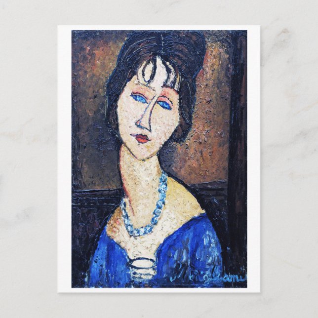 Cartão Postal Retrato da Mulher, Modigliani (Frente)