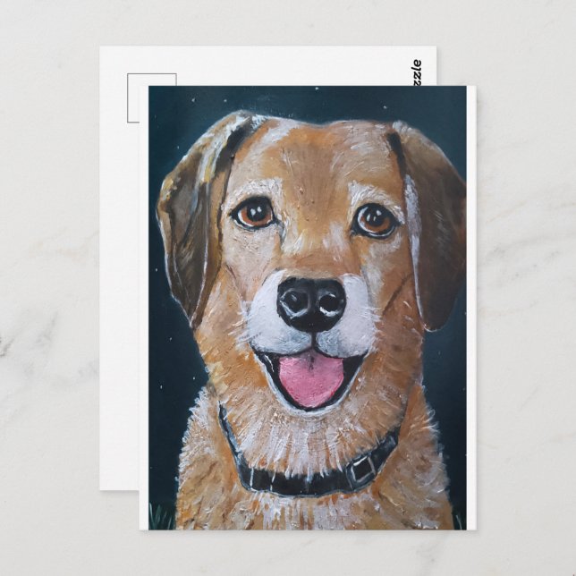 Cartão Postal Retrato da Pintura de Engué por Alfred Fox (Frente/Verso)