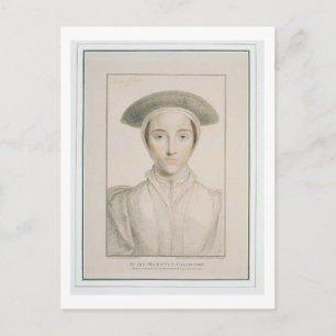 Cartão Postal Retrato da Rainha Ana de Cleves (1515-57) gravado