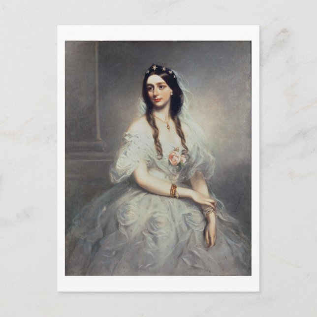 Cartão Postal Retrato da Sra. C.W.Stoughton (m.1907), Três-quart (Frente)