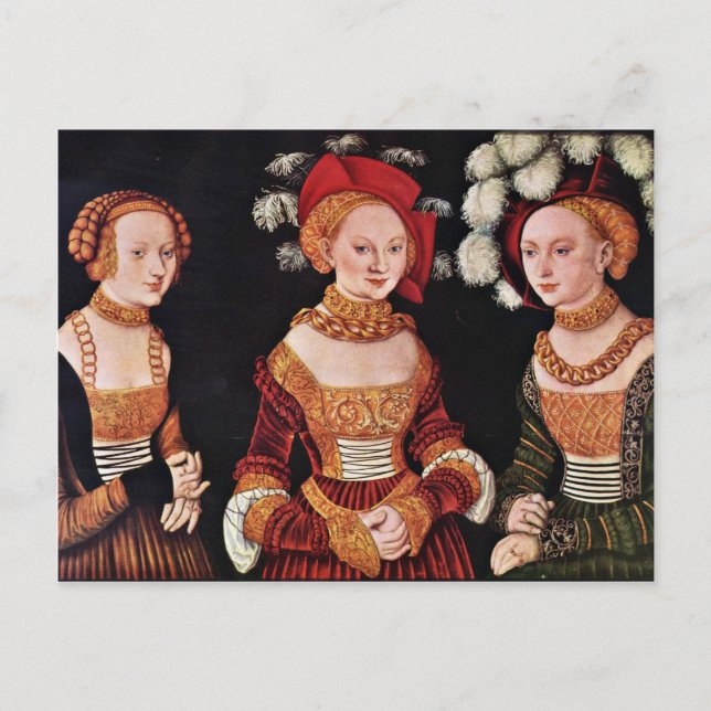 Cartão Postal Retrato Das Duquesas Emilla Sybille Von Sachs (Frente)