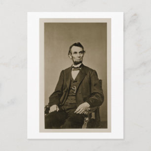 Cartão Postal Retrato de Abraham Lincoln (1809-65) (foto de b/w)
