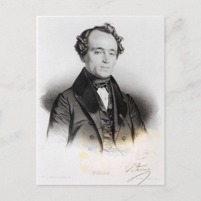 Cartão Postal Retrato de Alexandre Dumas Fils (Frente)