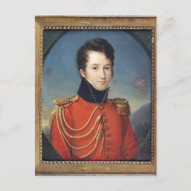 Cartão Postal Retrato de Alfred de Vigny (Frente)