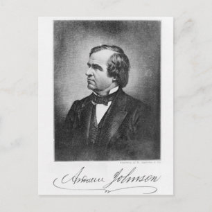 Cartão Postal Retrato de Andrew Johnson