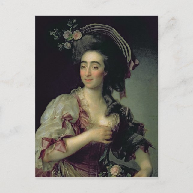 Cartão Postal Retrato de Anna Davia-Bernucci, 1782 (Frente)