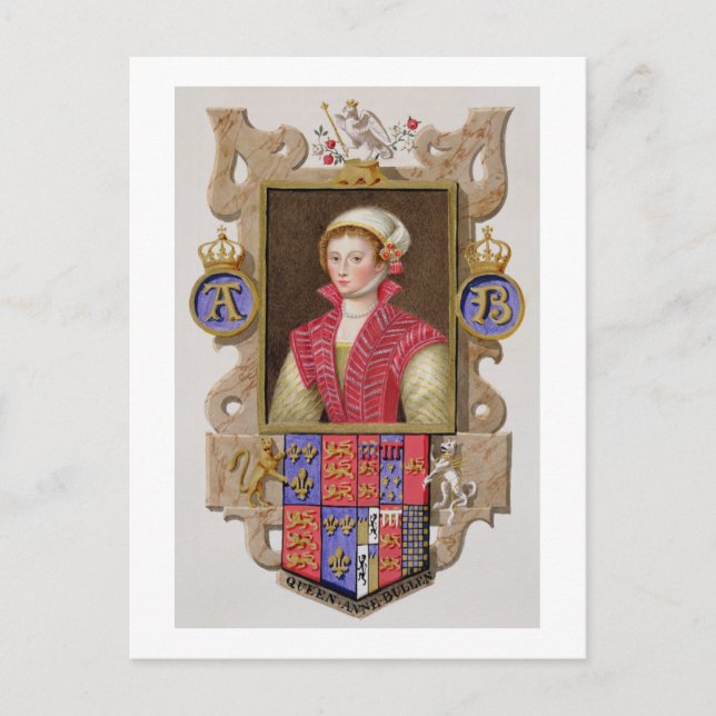 Cartão Postal Retrato de Anne Bolena (1507-36) segundo Rainha de (Frente)