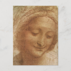 Cartão Postal Retrato de Anne Santo por Leonardo da Vinci