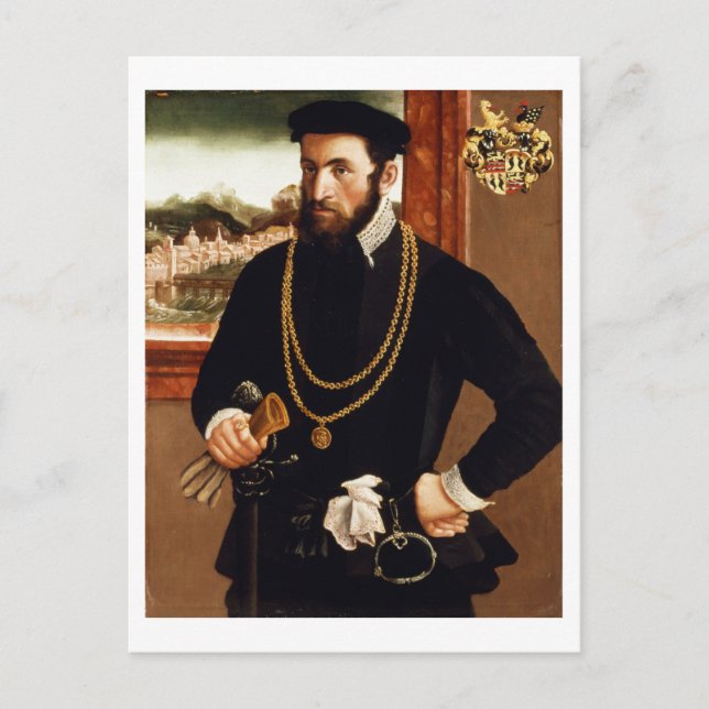 Cartão Postal Retrato de Anton Rummel von Liechtenstein (Frente)