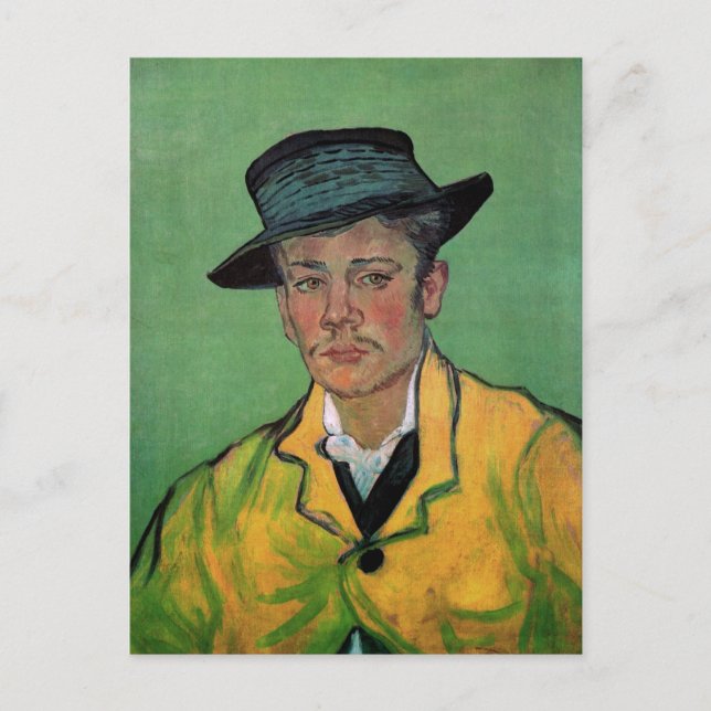 Cartão Postal Retrato de Armand Roulin, Van Gogh Arte Fino (Frente)