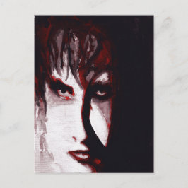 Cartão Postal Retrato de Arte de Homem de Música Goth Pós-Punk G