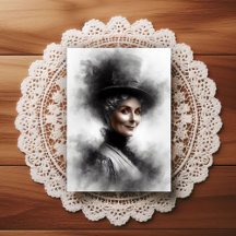 Retrato de Arte de Mulher Vitoriana Misteriosa