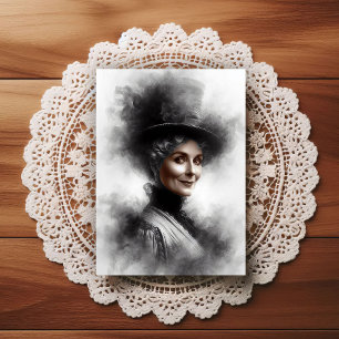 Cartão Postal Retrato de Arte de Mulher Vitoriana Misteriosa