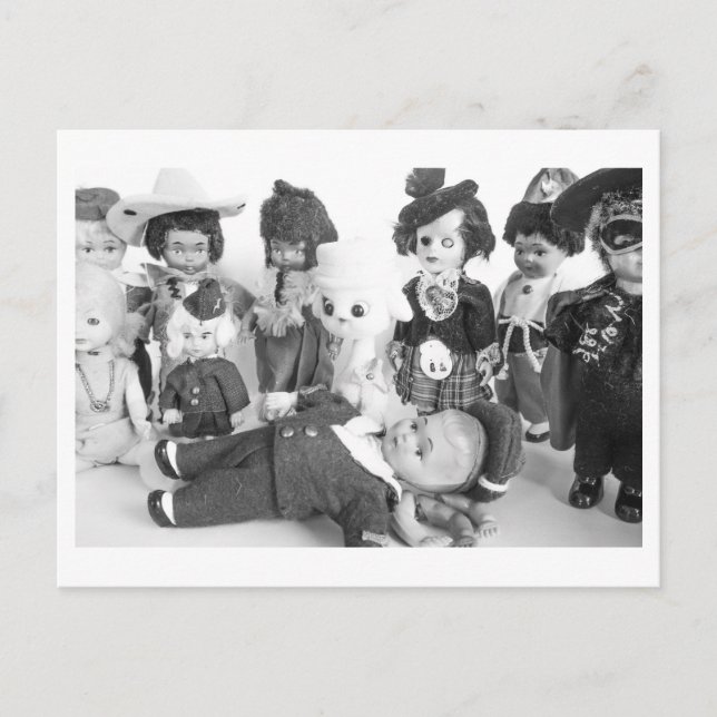 Cartão Postal Retrato de Boneca - Amigos (Frente)
