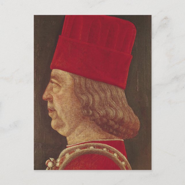Cartão Postal Retrato de Borso d'Este, Príncipe de Ferrara (Frente)
