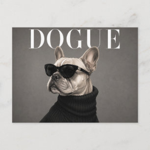 Cartão Postal Retrato de cachorro Bulldog Francês de luxo