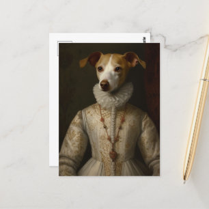 Cartão Postal Retrato de Cachorro Histórico Adorável