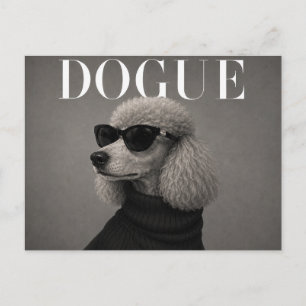 Cartão Postal Retrato de Cão Poodle de Luxo