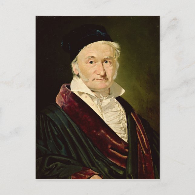 Cartão Postal Retrato de Carl Friedrich Gauss, 1840 (Frente)