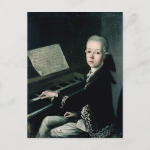 Cartão Postal Retrato de Carl Graf Firmian no piano