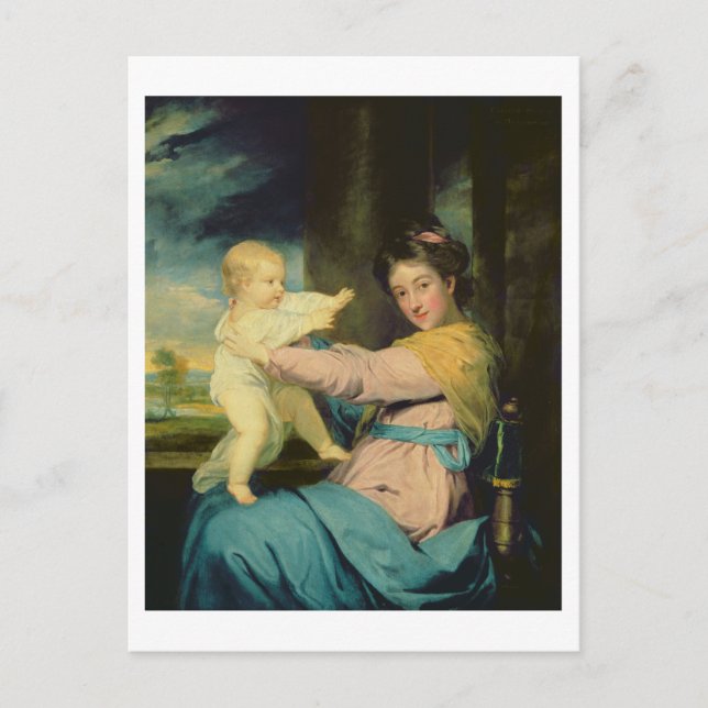 Cartão Postal Retrato de Caroline, Duquesa de Marlborough com (Frente)