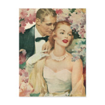 Retrato de Casamento Antigo, Noiva e Noivo Retrô