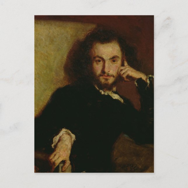 Cartão Postal Retrato de Charles Baudelaire 1844 (Frente)