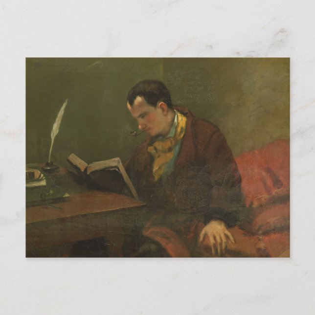 Cartão Postal Retrato de Charles Baudelaire 1847 (Frente)