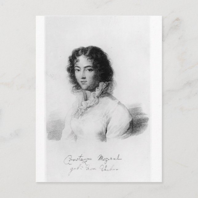 Cartão Postal Retrato de Constanze Mozart 1828 (Frente)