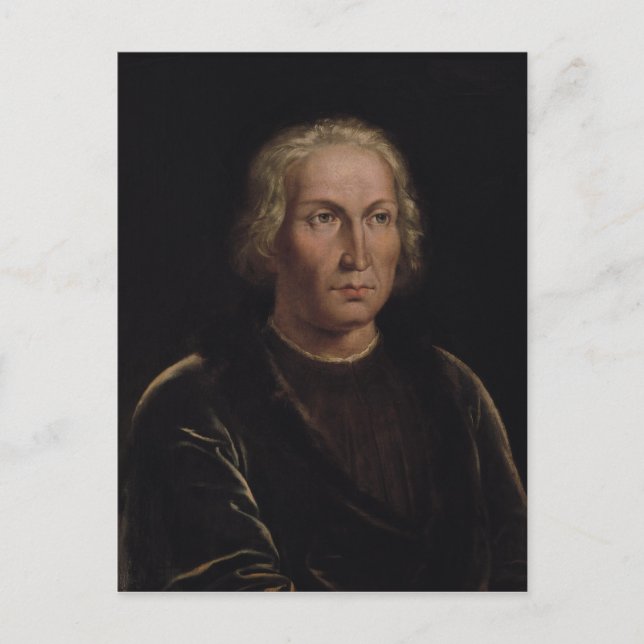 Cartão Postal Retrato de Cristóvão Colombo (Frente)