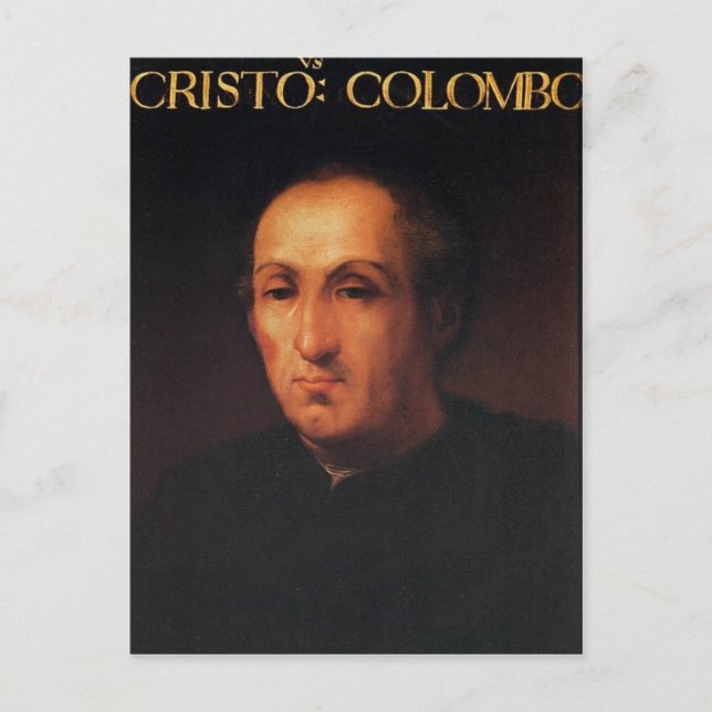 Cartão Postal Retrato de Cristóvão Colombo (Frente)