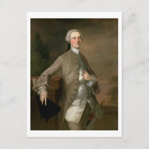 Cartão Postal Retrato de David Garrick (1717-79), 1742 (óleo li