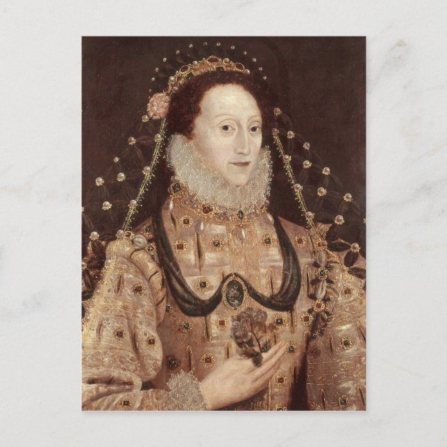 Cartão Postal Retrato de Elizabeth I c.1575-80 (Frente)