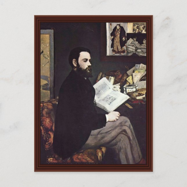 Cartão Postal Retrato De Emile Zola Por Manet Edouard (Frente)