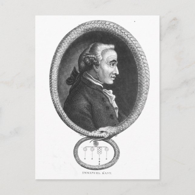 Cartão Postal Retrato de Emmanuel Kant 2 (Frente)