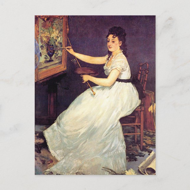 Cartão Postal Retrato de Eva Gonzales (Frente)