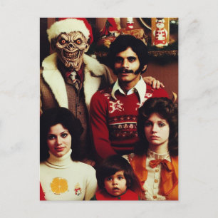 Cartão Postal Retrato de Família de Terror de Natal