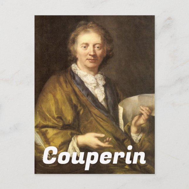 Cartão Postal Retrato de François Couperin (Frente)