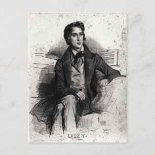 Cartão Postal Retrato de Franz Liszt agosto de 1832