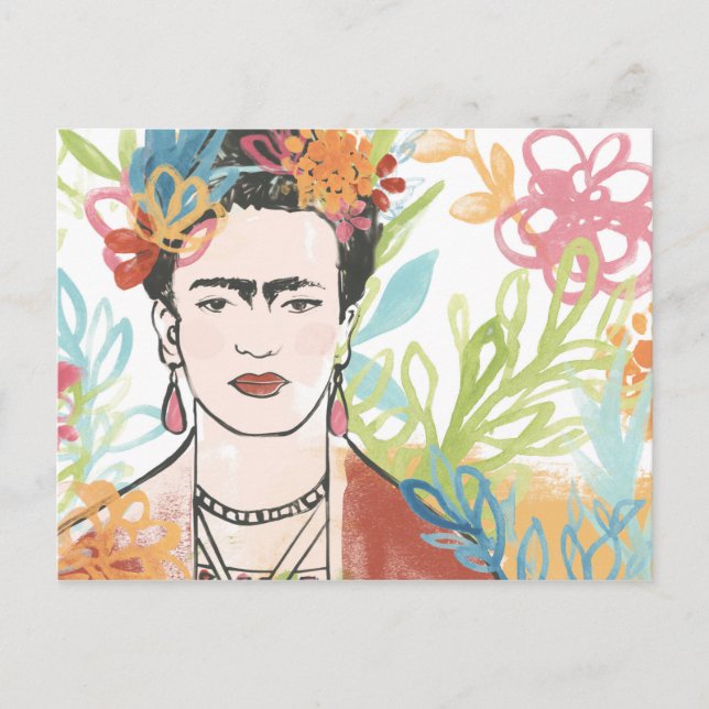 Cartão Postal Retrato de Frida Kahlo (Frente)