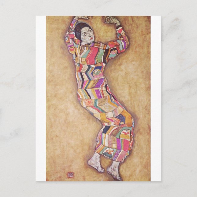 Cartão Postal Retrato de Friederike-Maria Beer por Gustav Klimt  (Frente)