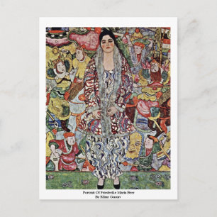 Cartão Postal Retrato De Friederike Maria Beer Por Klimt Gustav