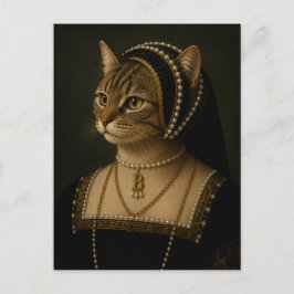 Cartão Postal Retrato de Gato Anne Boleyn – Rainha Tudor Renasce