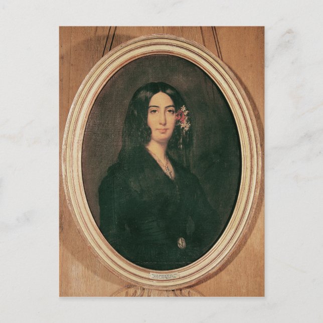 Cartão Postal Retrato de George Sand (Frente)