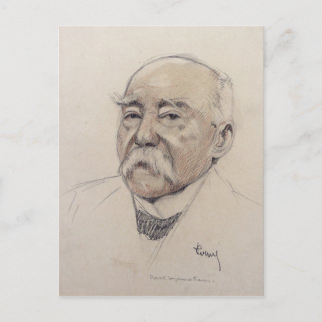 Cartão Postal Retrato de Georges Clemenceau (Frente)