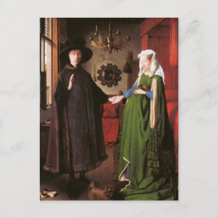 Cartão Postal Retrato de Giovanni Arnolfini e sua Esposa