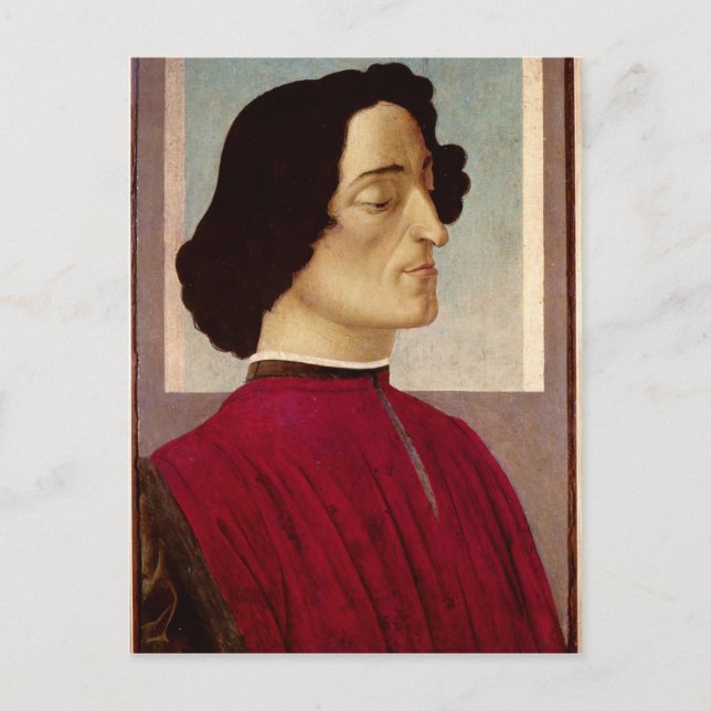 Cartão Postal Retrato de Giuliano de Medici c.1480 (Frente)