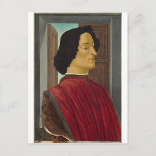 Cartão Postal Retrato de Giuliano de Médici por Botticelli