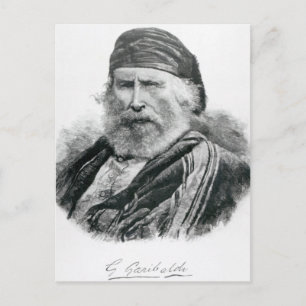 Cartão Postal Retrato de Giuseppe Garibaldi