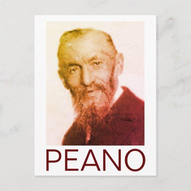 Cartão Postal Retrato de Giuseppe Peano (Frente)